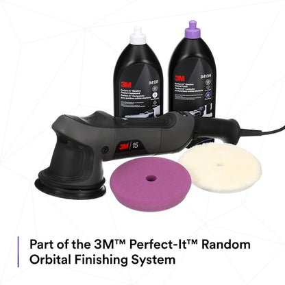 3M Perfect-It Random Orbital Foam Polishing Pad, 5"/130 mm, Purple, 34123, for Automotive Compounding and Polishing