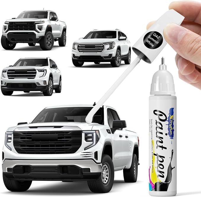 Olympic/Summit White GAZ/WA8624/50 Touch Up Paint Compatible with GMC, DIY Car Paint Scratch Repair, Automotive Paints, Quick & Easy Fix Scratch Repair for Sierra/Terrain/Yukon