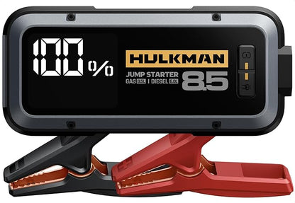 Hulkman Alpha85 Smart Portable Jump Starter, 2000A Battery Booster Pack with LED Display, Flashlight, 74Wh Power Bank & Jumper Cable, 12V Jump Box for up to 8.5L Gas & 6.0L Diesel, Cars, SUVs & Trucks