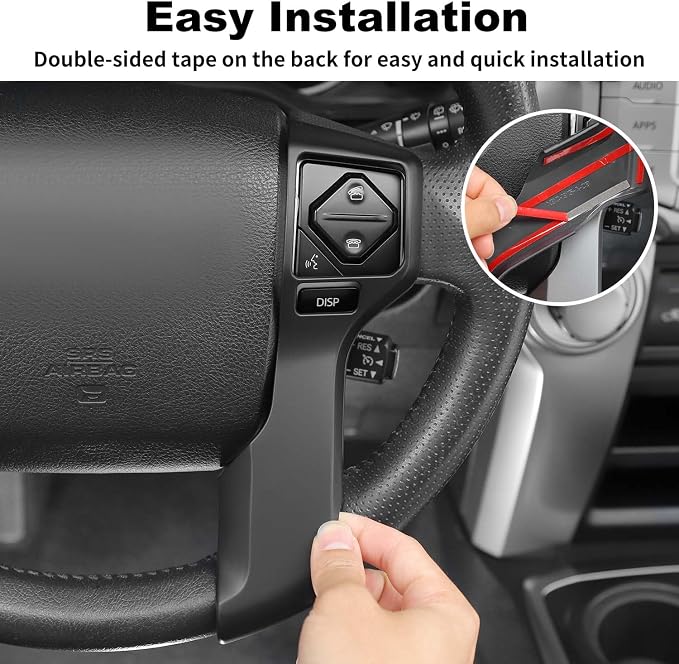 JWWY Interior Trim Kit Auto Interior Dress-Up Kit Decor Set Center Console Gear Shift Dashboard Panel Cover Trim for 2010-2019 Toyota 4runner Interior Accessories, ABS Matte Black 28pcs