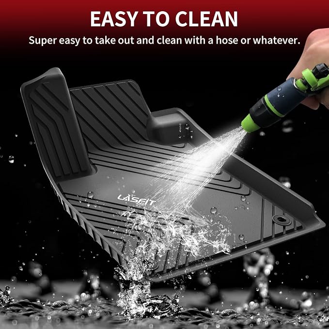 LASFIT Floor Mats for Honda Accord Sedan 2026 2025 2024 2023 (Gasoline & Hybrid), All Weather Protection Custom Fit Anti-Slip TPE Floor Liners,1st & 2nd Row, Black