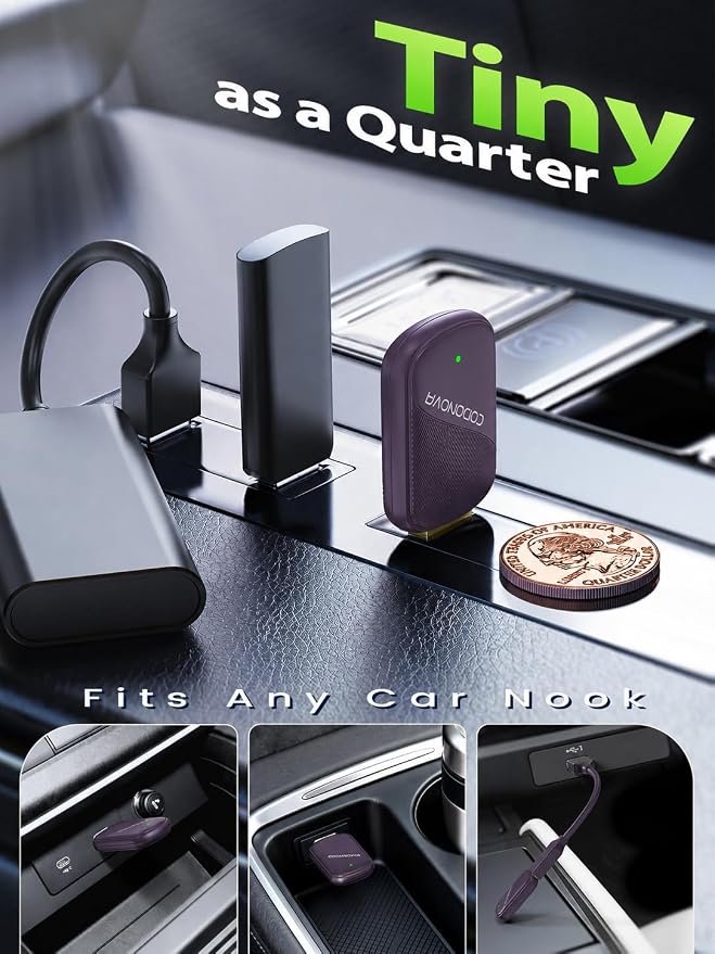 Wireless CarPlay Adapter for iPhone & Android Auto - Wired to Wireless Car Play Dongle, Gold-Plated USB, No Lag & Auto Reconnect for Daily Drive, Mini Size, Plug & Play with OEM Wired Cars 2016+