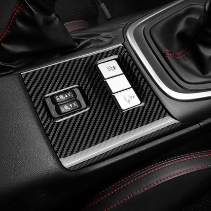 AIRSPEED Hard Carbon Fiber for Toyota GR86 Subaru BRZ 2021 2022 2023 2024 2025 Car Seat Heating Control Button Cover Center Console Interior Trim Accessories, Black, Manual Transmission
