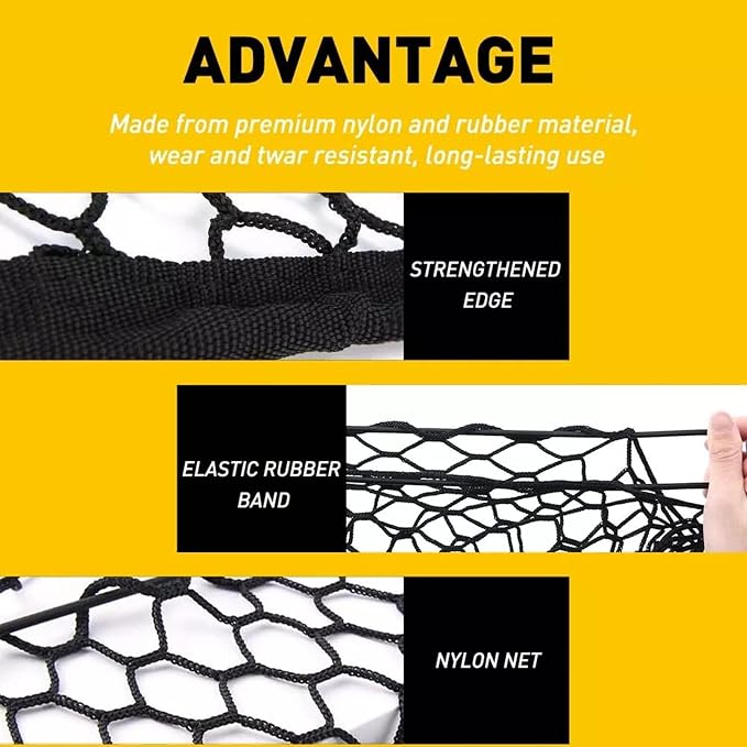 for Honda Pilot Envelope Style Truck Bed Cargo Net - Fits 2013-2024 2025 2026 Pilot Accessories Cargo Net for Pickup Truck Bed - Heavy Duty Carabiners