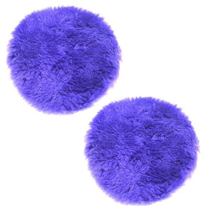 2Pcs 6" /150mm Wool Cutting Pads, Wool Polishing Pads, Wool Buffing and Polishing Pad Set, Purple, for Car Polishing