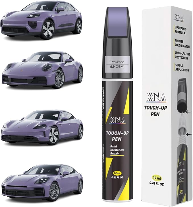XNA Provence(M4C/6M) for Porsche Touch Up Paint, Car Scratch Remover for Nicks and Chips Repair, 2-In-1 Quick & Easy Fix Car Scratch Repair Kit with Exact Color-Matched