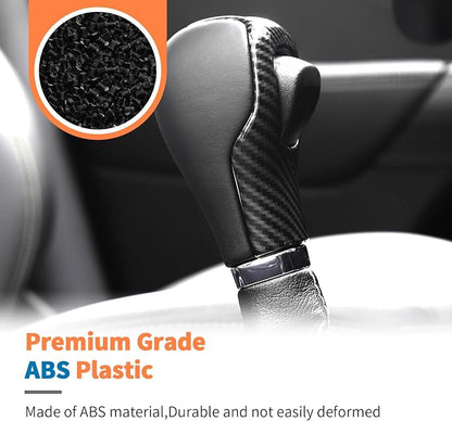 JeCar 9pcs Set Black Carbon Fiber Interior Trim Kit for 2014-2018 Jeep Cherokee Interior Accessories