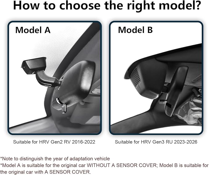 mangoal Front 4K & Rear 1080p Dash Cam Custom fit for Honda HRV Gen2 RV 2016-2022(Model A), Integrated OEM Look, UHD 2160P Video, WiFi & App, GPS, 128GB Card