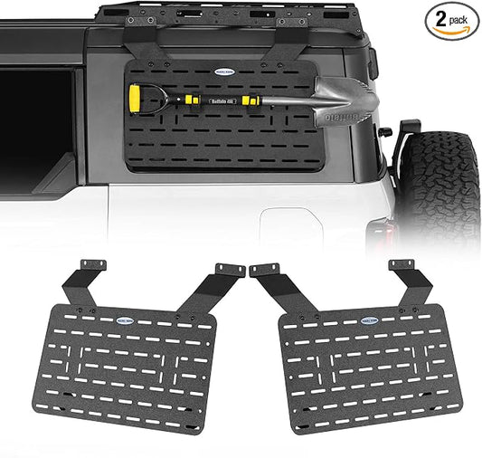 Hooke Road Bronco Rear Window Exterior Storage Molle Panel Kit Compatible with Hooke Road Roof Rack for 2021-2026 Ford Bronco Hardtop 4-Door