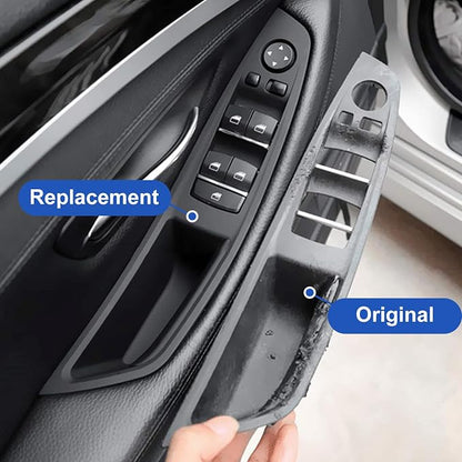 Driver Side Door Handle Cover Compatible with BMW 5 Series 520 523 525 528 530 F10/F11/F18 2010-2016, Window Switch Armrest Panel for Left-Hand Drive Models Black