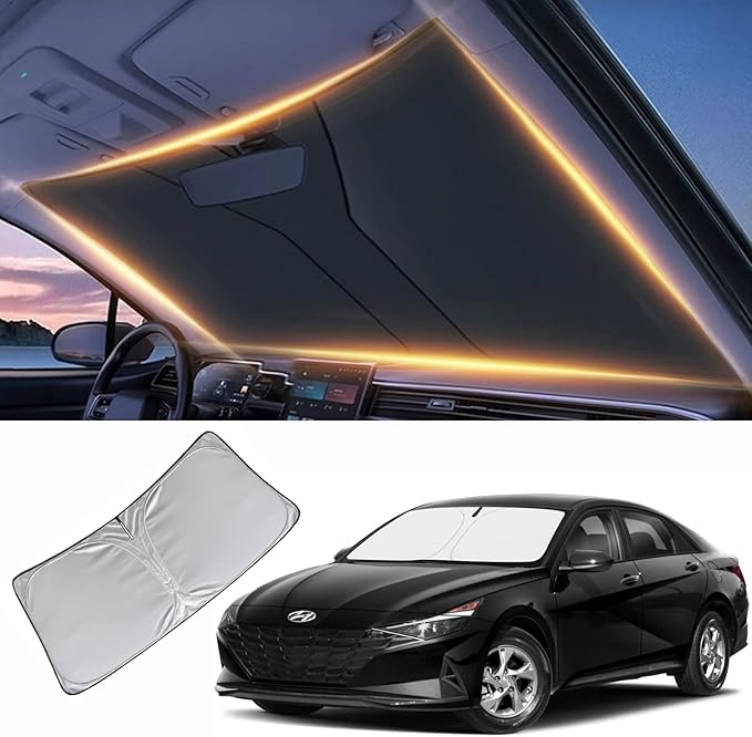 Windshield Sun Shade for Hyundai Elantra Front Window Shades Cover for 2017-2025 Elantra Windshield Sun Visor Protector Car Accessories