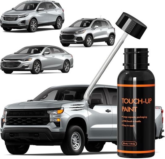 WA636R/GAN/Silver Ice Touch Up Paint for Chevy, DIY Car Paint Scratch Repair Kit, Quick & Easy Fix Automotive Scratch Repair Compatible with Chevrolet/Equinox/Trax/Tahoe/Traverse/Camaro