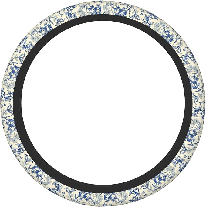 Floral Cute Steering Wheel Cover for Women & Men – Universal 15 Inch Car Accessories, Non-Slip & Stylish Design, Fits Most Cars, SUVs, and Auto