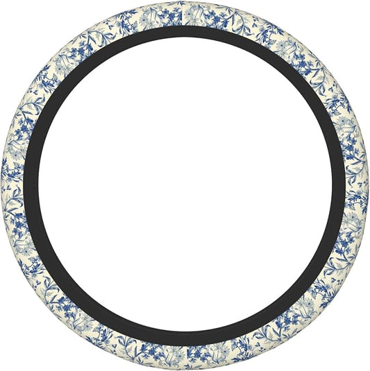 Floral Cute Steering Wheel Cover for Women & Men – Universal 15 Inch Car Accessories, Non-Slip & Stylish Design, Fits Most Cars, SUVs, and Auto