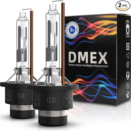 DMEX D2R HID Headlight Bulbs 4300K Warm White Xenon 35W 85126UB 66250 85126WX Replacement - 2pcs (Not fit Halogen Headlamp)