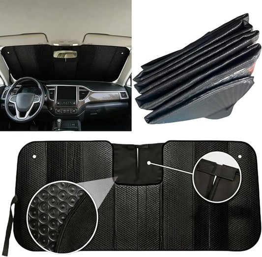 GWUSKDT Car Windshield Sunshade for Honda Accord 2023-2026, Thicken 5-Layer Bubble Aluminum Foil UV Heat Reflector Foldable Sun Visor,Front Windshield Sun Shade- Keeps Your Vehicle Cool