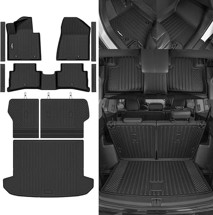 Floor Mats for 2017-2022 Kia Sportage, Trunk Mat and Backrest Mat & Door Sill Guard All Weather TPE Protector for Kia Sportage Accessories