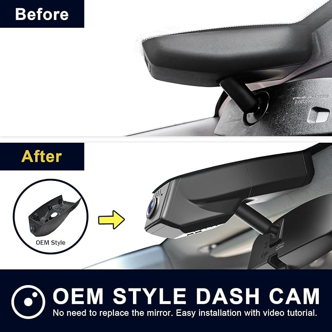mangoal STARVIS 2 Front 4K HDR Dash Cam IMX678, Custom Fit for GMC Yukon, Yukon XL 2015 2016 2017 2018 2019 2020(Model C), 5GHz WiFi, GPS, 64GB Card