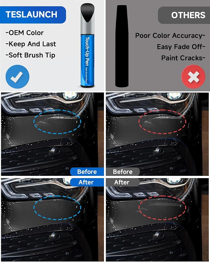 197/9197 Obsidian Black Metallic Touch Up Paint Compatible With Mercedes-Benz Exact Match Car Paint Pen Scratch Repair