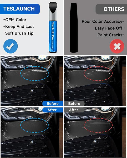 197/9197 Obsidian Black Metallic Touch Up Paint Compatible With Mercedes-Benz Exact Match Car Paint Pen Scratch Repair