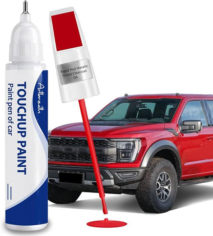 Rapid Red Metallic (D4) Touch Up Paint for Ford -Exact Match–Chips and Nicks Car Paint Scratch Repair Kit Automotive Paint Pen for F-150/Mustang/Transit/Explorer/Ranger/Escape/Edge