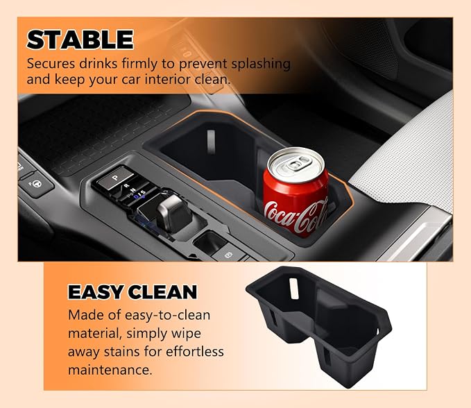 6PCS for Toyota RAV4 2026 Accessories (LE/SE/XLE/Woodland/XSE) 3 PCS Center Console Organizer Sets Wireless Charging Mat Front Center Console Mat and Cup Holder Insert for Toyota RAV4 2026+