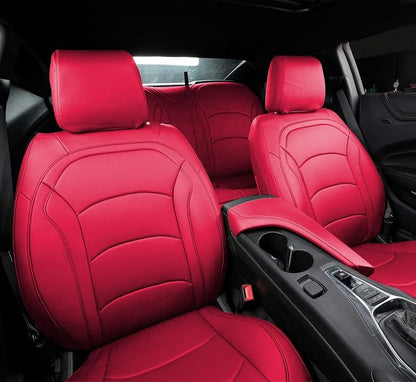 Seat Covers Custom Fit for Chevrolet Camaro 2016-2024 6th Gen Camaro LT LS RS SS ZL Coupe/Convertible Models Faux Leather Vehicle Protect Cushion(Front)