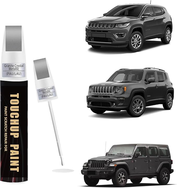 Granite Crystal Metallic(PAU/LAU) Car Paint Touch Up Pen Compatible with JEEP, 2-In-1 Color Accurate Touch Up Car Scratch Repair Paint Match JEEP Series Automotive Scratch Remover for Nicks & Chips Repair