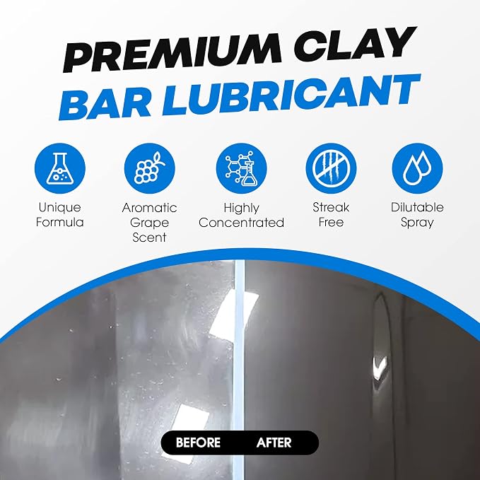 Final Lustre Concentrate, Quick Detailer Solution to Remove Dust and Dirt, Streak and Residue-Free Car Spray, Quick Detailer Spray for Clay Bar and Polishing Pad, Grape Scent, 1 Gallon