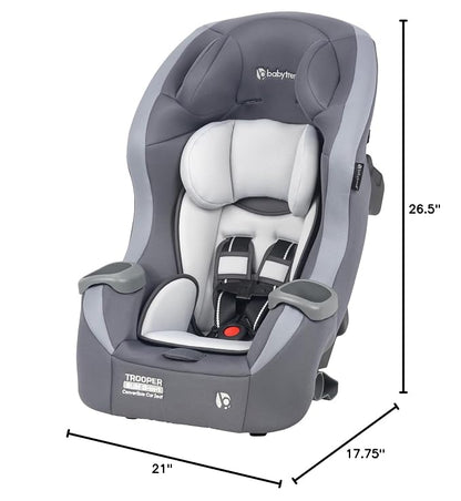 Baby Trend Trooper™ Slim 3-in-1 Convertible Car Seat, Dash Grey – Slim Fit, 3-in-1 Growth Modes, Lightweight Design, Adjustable Comfort Padding