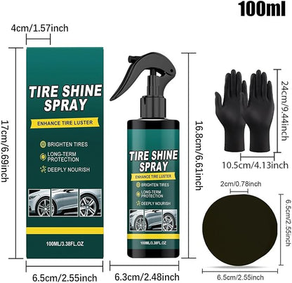 Wheel Shine for Car Tires | Long Lasting 100ml Maintenance Tool - Auto Tire Shine Cleaner - for Sedan Truck RV Motorcycle Scooter ATV, Detailing Shop Home Garage