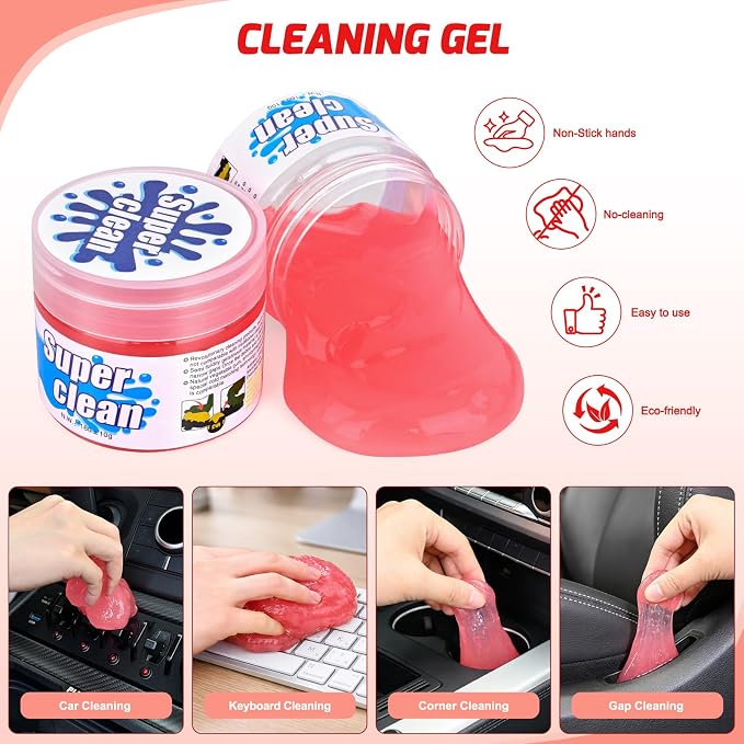 Nilight 15PCS Car Detailing Kit Auto Cleaning Tools Wash Set with Storage Carry Bag Beginners Easy to Use for Interior Exterior Car Care Clean Windshield Dashboard Seat Air Vents Wheels Tires, Red