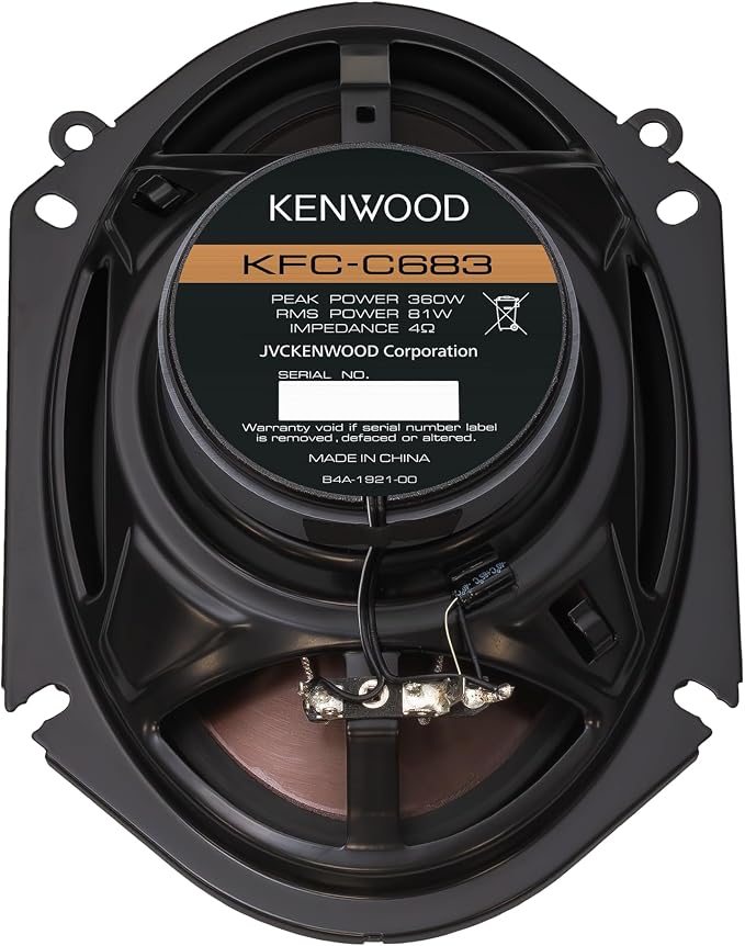 Kenwood KFC-693 6" x 9" 5-Way Concert Series Car Speakers – 650W Peak Power, Polypropylene Woofer Cone, Balanced Dome Tweeter, Acoustic Sound Harmonizer
