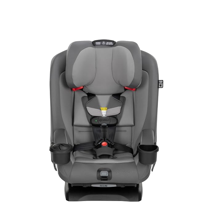 Safety 1st EverSlim 4-in-1 Convertible Car Seat, SecureTech Chest Clip, Ultra-Slim, 4-Mode Infant to Booster, Baby Car Seat, 5-100 lbs, Memory Foam, Office Space