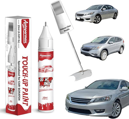 NH-700M Alabaster Silver Metallic Car Touch Up Paint for Honda, Color Accurate Two-In-One Car Paint Scratch Repair Pen, Professional Scratch Remover for Vehicles Chips and Nicks Scuff
