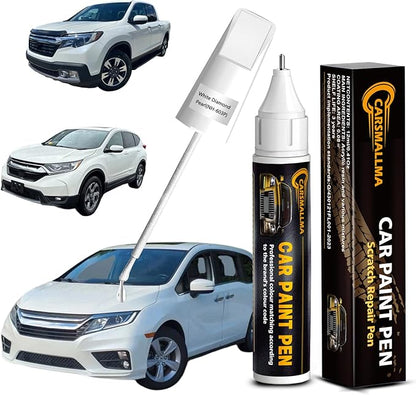 Car Touch Up Paint for Honda(NH-603P White Diamond Pearl), Color Accurate Car Scratch Repair Remover Pen,Auto Paint Quick and Easy to fix Vehicle Chips and Nicks Scuff