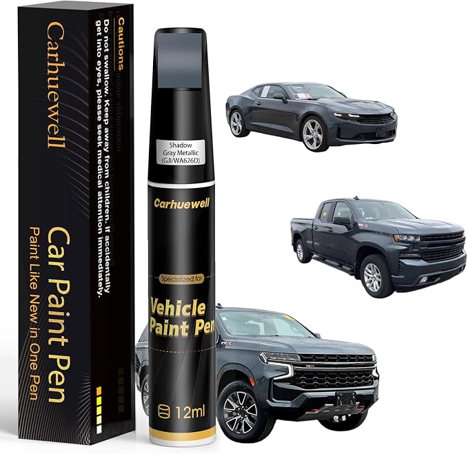 Shadow Gray Metallic(GJI/WA626D) Touch Up Paint for Chevrolet, Car Paint Pen Scratch Repair Two-In-One Touch Up Paint, Exact Color Match for Chevrolet Automotive Scratch Remover for Deep Scratches