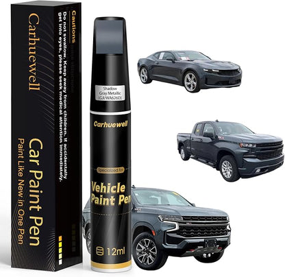 Shadow Gray Metallic(GJI/WA626D) Touch Up Paint for Chevrolet, Car Paint Pen Scratch Repair Two-In-One Touch Up Paint, Exact Color Match for Chevrolet Automotive Scratch Remover for Deep Scratches
