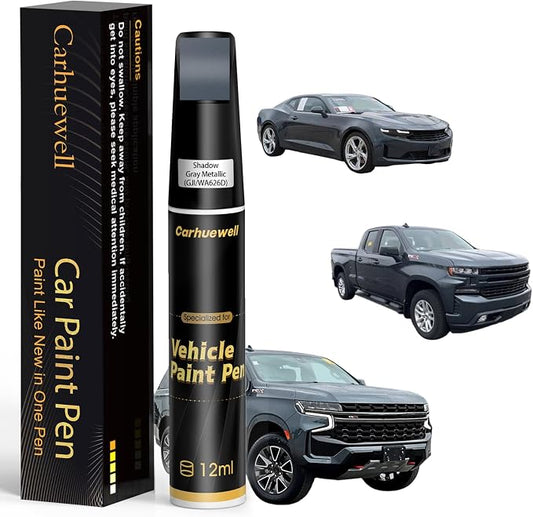 Shadow Gray Metallic(GJI/WA626D) Touch Up Paint for Chevrolet, Car Paint Pen Scratch Repair Two-In-One Touch Up Paint, Exact Color Match for Chevrolet Automotive Scratch Remover for Deep Scratches