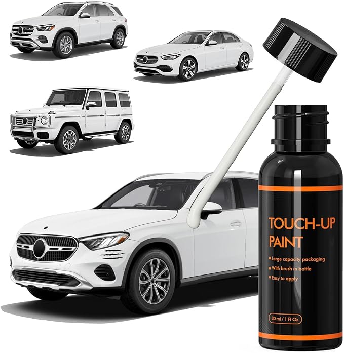 149 Polar White Touch Up Paint for Mercedes Benz, DIY Car Paint Scratch Repair Kit, Automotive Paints, Quick & Easy Fix Scratch Repair for C/E/S/G/CLA/CLE/GLA/GLB/GLC/GLE/GLS/EQB/EQE/EQS