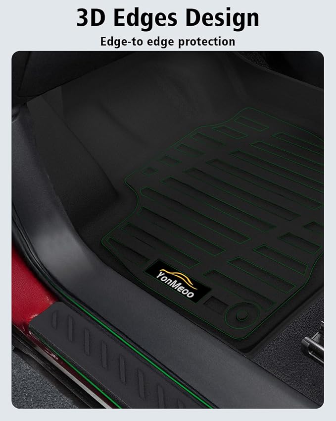 Floor Mats Custom for Ford Maverick 2022-2025 2026 Gas (Not for Hybrid) All Weather TPE Rubber Protection Front & Rear Row Anti-Slip Automotive Floor Liners for Maverick 2025 Accessories, Black