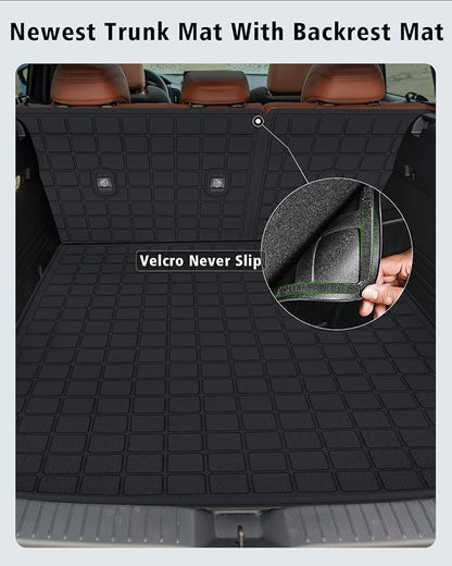 Floor Mats for Mazda CX-50 Hybrid 2025-2026 & Cargo Liners & Backrest Mat All Weather TPE Rubber Trunk Mat Back Seat Protector Full Set for CX50 2025 Plug-in Hybrid Accessories, Black