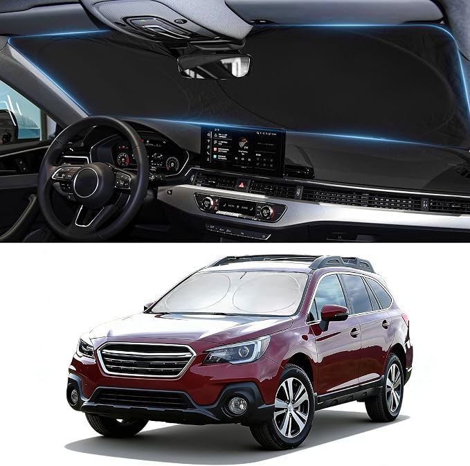 Sun Shade for Outback Windshield Sunshade fit for Subaru Outback 2015-2018 2019 Accessories Front Window Cover Shield Car Visor Protector Block UV Ray Heat
