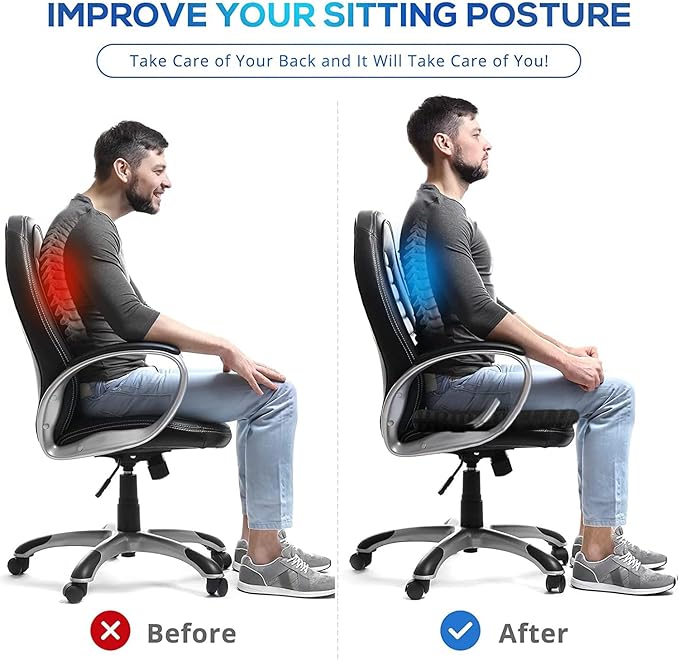 Gel Seat Cushion for Long Sitting Pressure Relief (Super Large&Thick) - Wheelchair Cushion for Pressure Sores, Coccyx, Sciatica, Back Pain Relief - Non-Slip Butt Pillow for Office, Home, Car