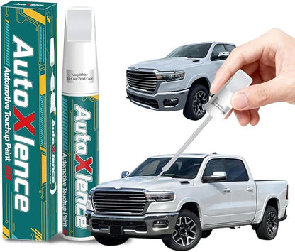 Ivory White Tri-Coat Pearl-Coat(PWD/JWD) Touch Up Paint Compatible with Ram Car Paint Pen Scratch Repair Automotive Scratch Remover Fix Exact Color Match