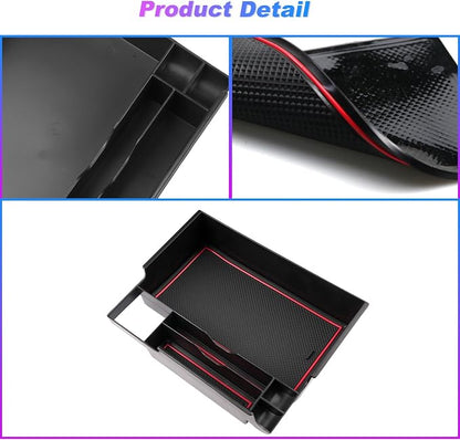 SXCY for 2020-2024 2025 2026 Ford Explorer Center Console Organizer for Ford Explorer 2025 2026 Accessories Console Tray for 2020-2026 For d Explorer Console Organizer 2025 2026 Explorer Accessories