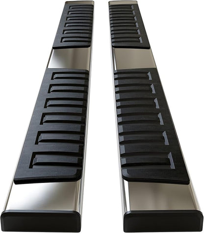 PZ 6" Running Boards Anti-Slip Side Steps Compatible with 2019-2025 Chevy Silverado/GMC Sierra 1500 Double Cab,2020-2025 for 2500HD 3500HD,500LBS No Drill Truck Running Boards Direct Fit Nerf Bar