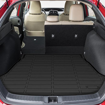 Floor Mats for Toyota Prius 2016 2017 2018 2019 2020 2021 2022(NOT for Prius c or Prius v), Front Rear Mats & Cargo Liner, TPE Non-Slip Waterproof Summer Winter Car Accessories