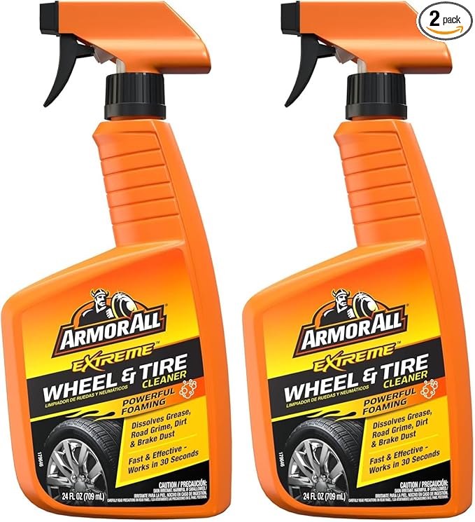 Armor All Extreme Wheel and Tire Cleaner, Car Wheel Cleaner Spray, 24 Fl Oz (Pack of 2)