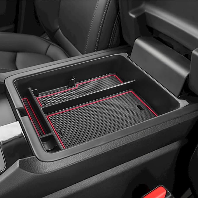 HGWEI Center Console Organizer Compatible with Honda Pilot 2023 2024 2025 2026 and Ridgeline/Passport 2024 2025 2026 Interior Accessories Insert Armrest Storage Box Tray, Red